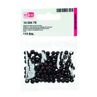 Holzperlen, 6 mm Bohr ø 2,0 mm, braun, 110 Stk.