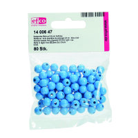 Holzperlen, 8 mm Bohr ø 2,3 mm, hellblau, 80 Stk.