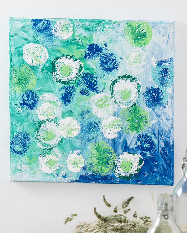 Fertig: Acrylbild „Sommerwiese“