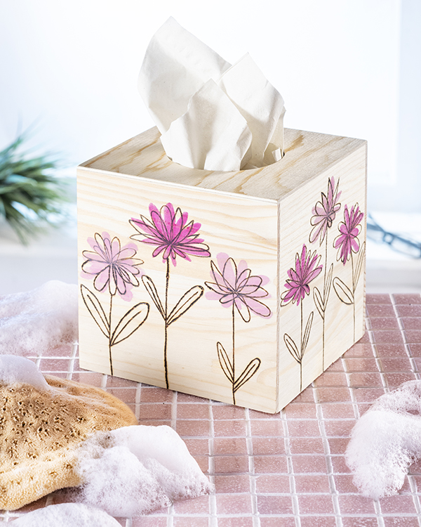 Fertig: Kosmetiktücherbox