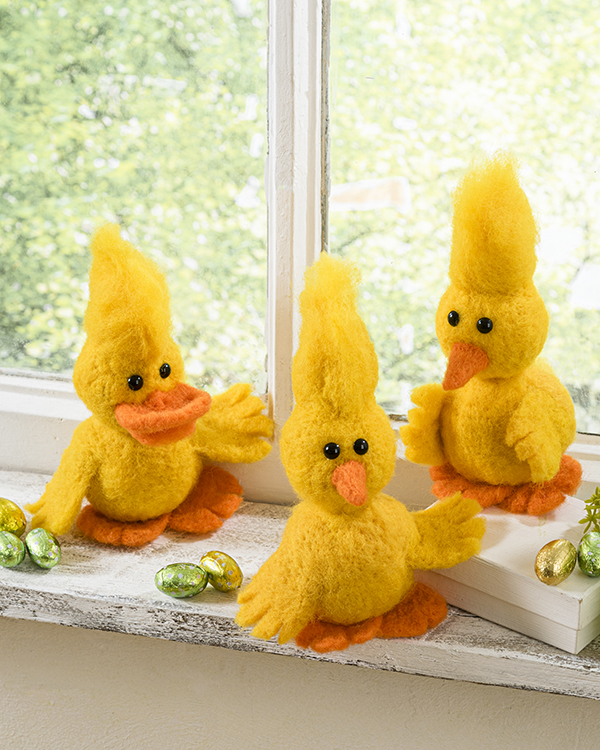 Fertig: Küken filzen